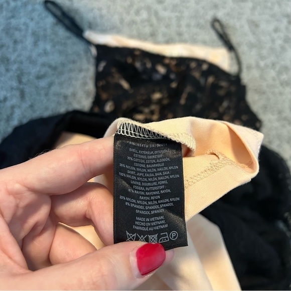 Anthropologie Moulinette Soeurs Cotrena Flounced Black Laced Dress Size 6 - Picture 12 of 12